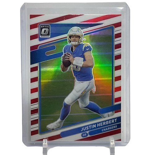 2021 Panini Donruss Optic Justin Herbert #47 Candy Cane SSP