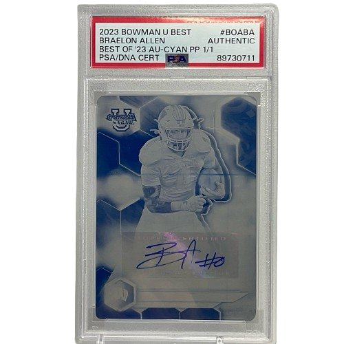 2023 Bowman's Best University Braelon Allen #BOA-BA Autograph Printing Plate 1/1