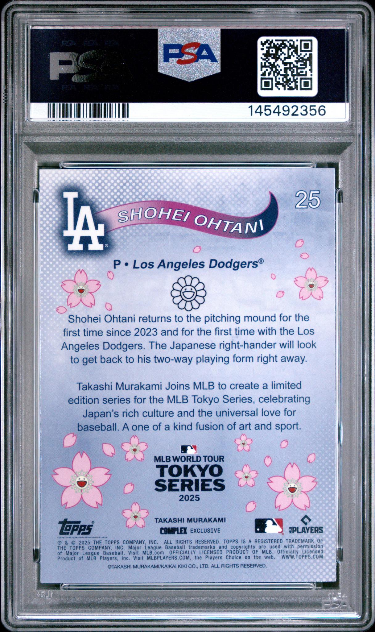 2025 Topps Murakami Shohei Ohtani #25 Tokyo Series PSA 10