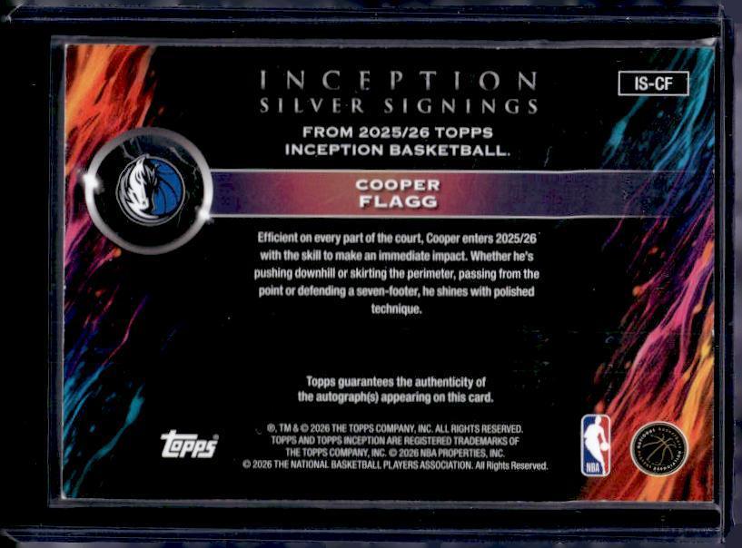 2025-26 Topps Inception #IS-CF Cooper Flagg Silver Signings