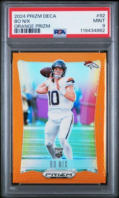 2024 PANINI PRIZM DECA #92 BO NIX ORANGE PRIZM PSA 9