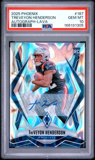 2025 PANINI PHOENIX #187 TREVEYON HENDERSON AUTOGRAPH-LAVA PSA 10