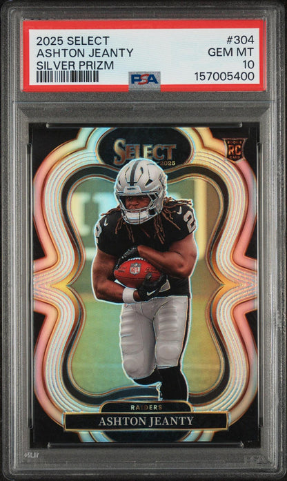 2025 PANINI SELECT 304 ASHTON JEANTY SILVER PRIZM