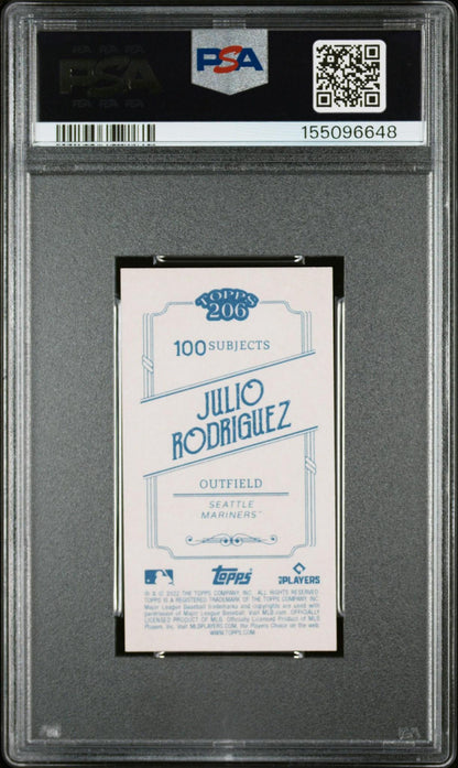2022 TOPPS 206 JULIO RODRIGUEZ ACTION VARIATION PSA 10