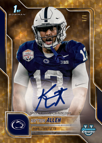 2025 Bowman Chrome University Football Blaster Box
