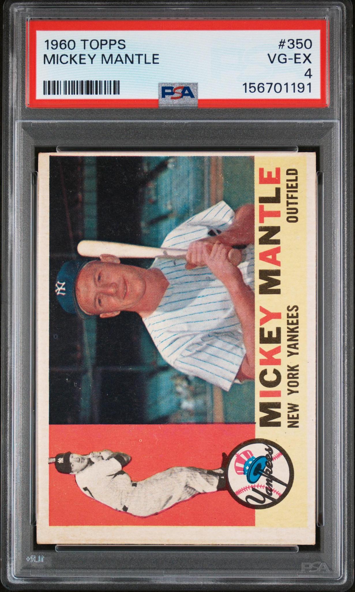 1960 Topps Mickey Mantle #350 PSA 4