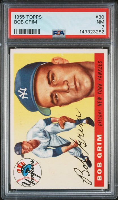 1955 Topps Bob Grim #80 PSA 7