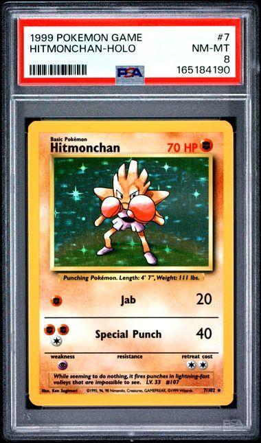 1999 Hitmonchan-Holo PSA 8