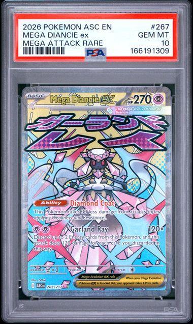 2026 POKEMON ASC EN-ASCENDED HEROES #267 MEGA DIANCIE ex MEGA ATTACK RARE PSA 10