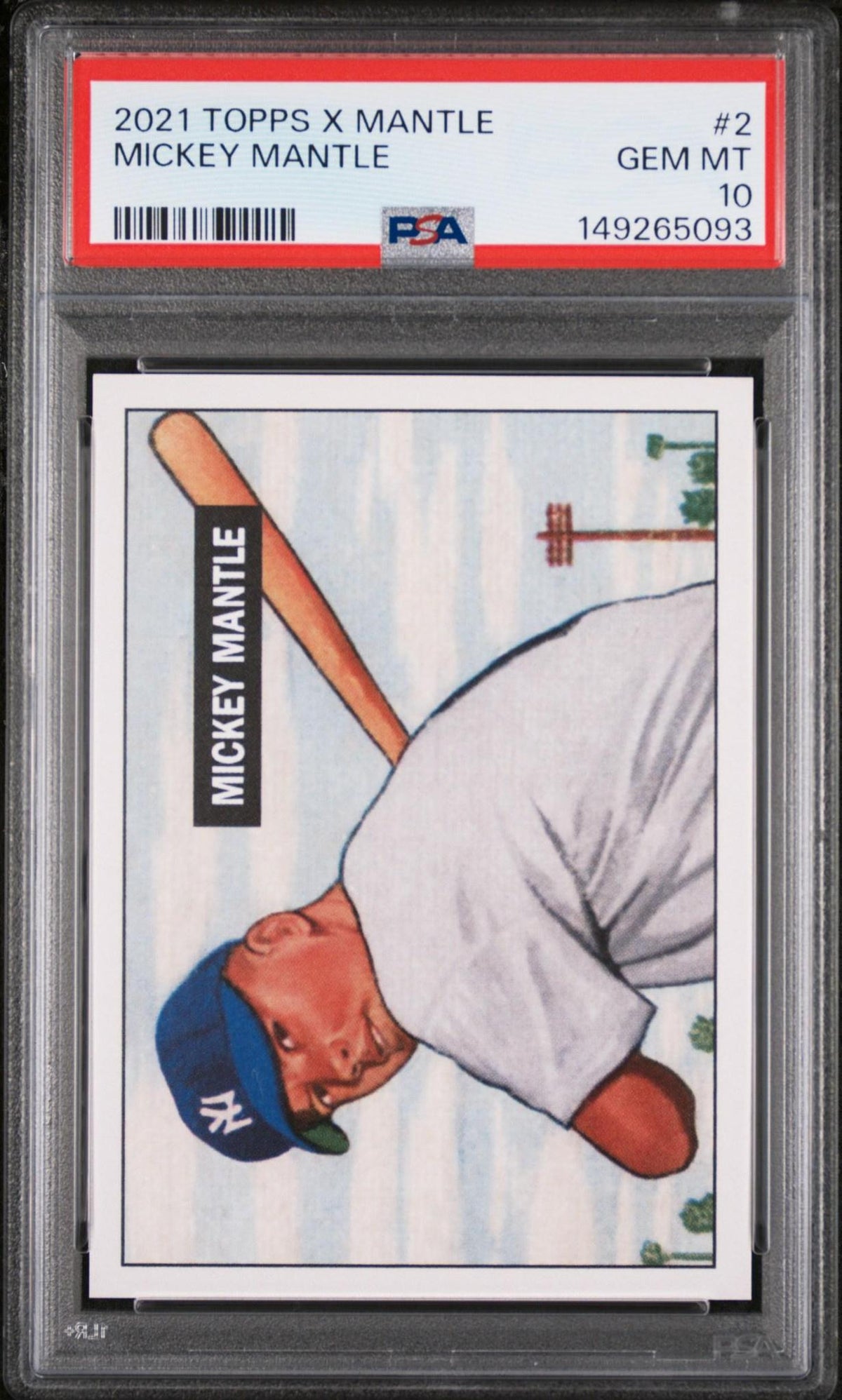2021 TOPPS X MICKEY MANTLE COLLECTION 2 MICKEY MANTLE PSA 10