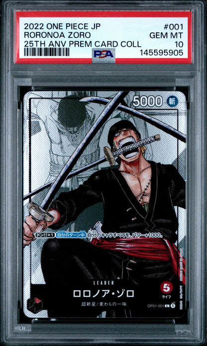 2022 One Piece JP Roronoa Zoro #001 PSA 10