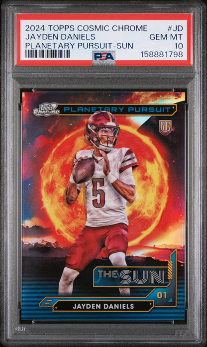 2024 TOPPS COSMIC CHROME PLANETARY PURSUIT JD JAYDEN DANIELS SUN PSA 10