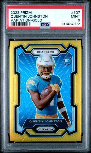 2023 Prizm Quentin Johnston Variation Gold PSA 9