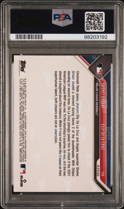 2023 TOPPS NOW #750 S.OHTANI/E.DE LA CRUZ PSA 10
