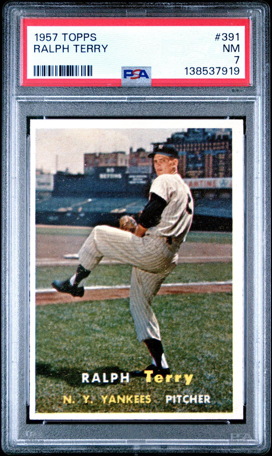 1957 Topps Ralph Terry #391 PSA 7