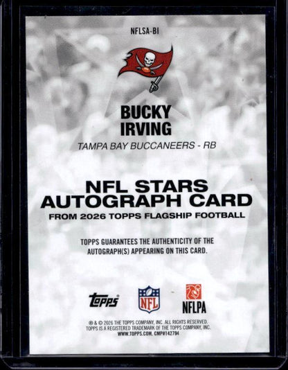 2026 Topps Flagship #NFLSA-BI Bucky Irving NFL Stars Autographs Black #/10