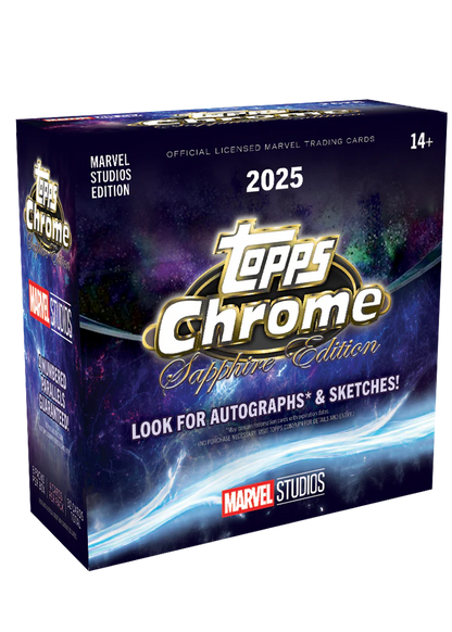 2025 Topps Marvel Studios Chrome Sapphire Edition 10 Box Case