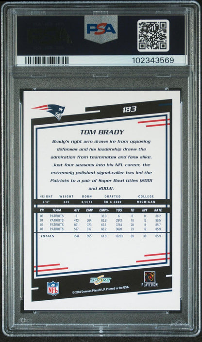 2004 SCORE 183 TOM BRADY