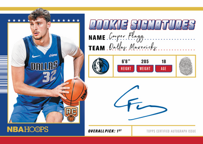 2025/26 Topps NBA Hoops Basketball Hobby Box