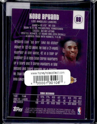 2004 Topps Finest Kobe Bryant #88