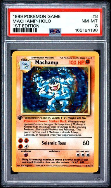 1999 Machamp-Holo 1st Edition PSA 8