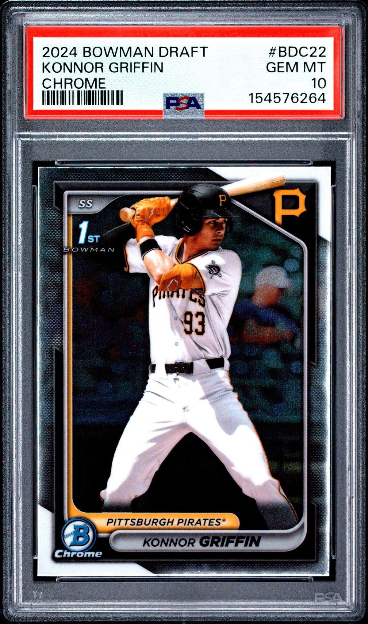 2024 BOWMAN DRAFT #BDC22 KONNOR GRIFFIN CHROME PSA 10