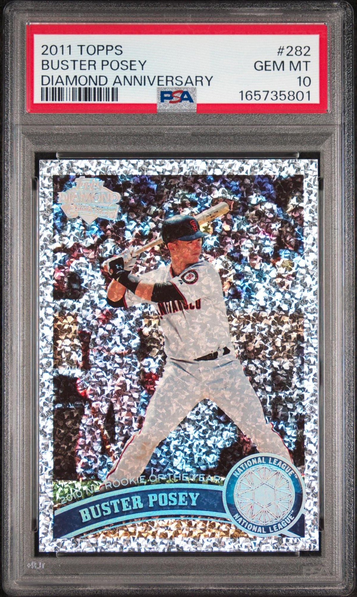 2011 TOPPS #282 BUSTER POSEY DIAMOND ANNIVERSARY PSA 10