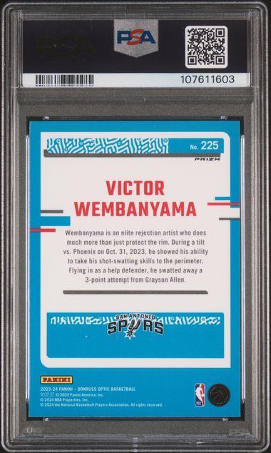 2023 Donruss Optic Victor Wembanyama Jazz PSA 10