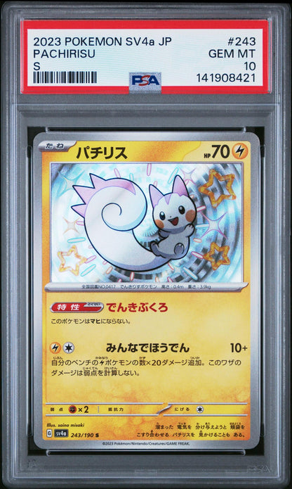 2023 Pokemon SV4a Pachirisu #243 PSA 10