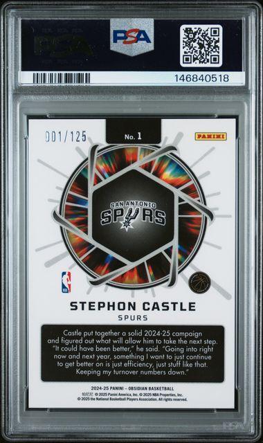2024 Obsidian Stephon Castle Supernova /125 PSA 8