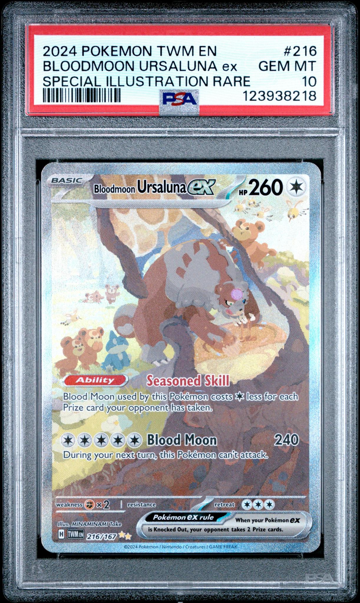 2024 Pokemon TWM Bloodmoon Ursaluna #216 Special Illustration Rare