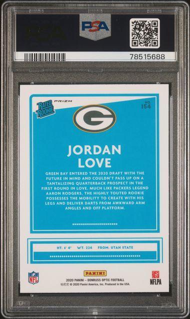 2020 PANINI DONRUSS OPTIC #154 JORDAN LOVE HOLO PSA 10