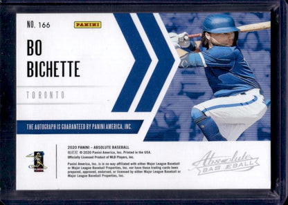 2020 Panini Absolute #166 Bo Bichette #/149