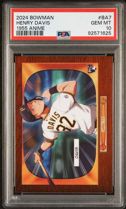2024 BOWMAN 1955 BOWMAN ANIME BA7 HENRY DAVIS PSA 10