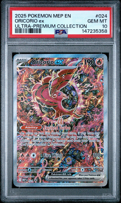 2025 Pokemon MEP Oricorio EX #024 Ultra Premium Collection PSA 10