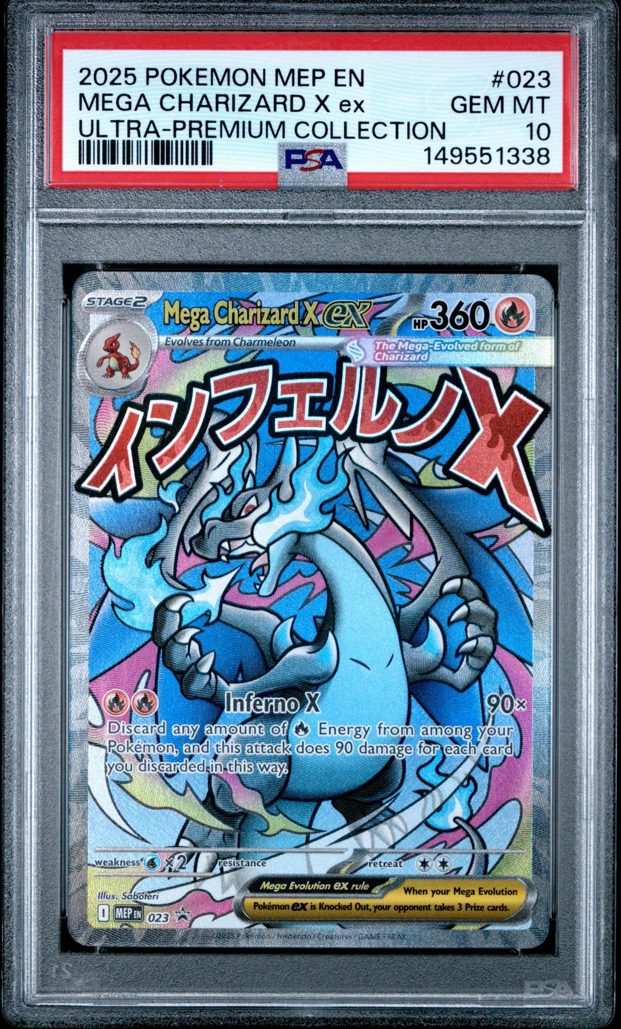 2025 Pokemon MEP Mega Charizard X EX PSA 10