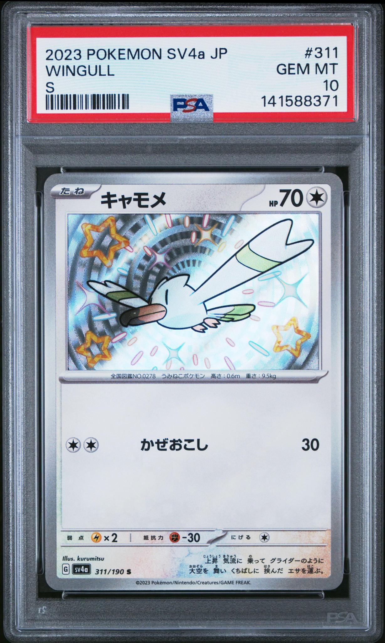 2023 Pokemon SV4a JP Wingull #311 PSA 10