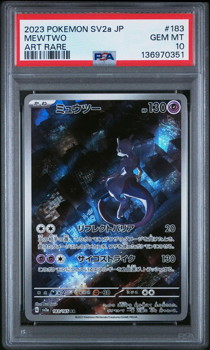 2023 Pokemon SV2a JP Mewtwo 183 Art Rare PSA 10