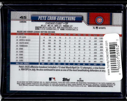 2026 Topps Pete Crow Armstrong #45 Variation Football