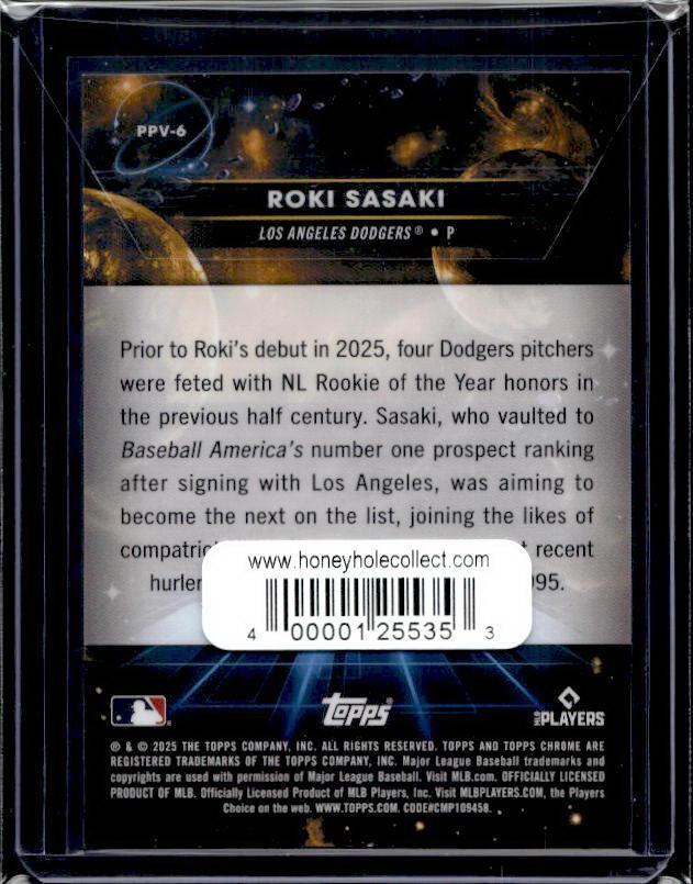 2025 Topps Chrome Cosmic Roki Sasaki #PPV-6
