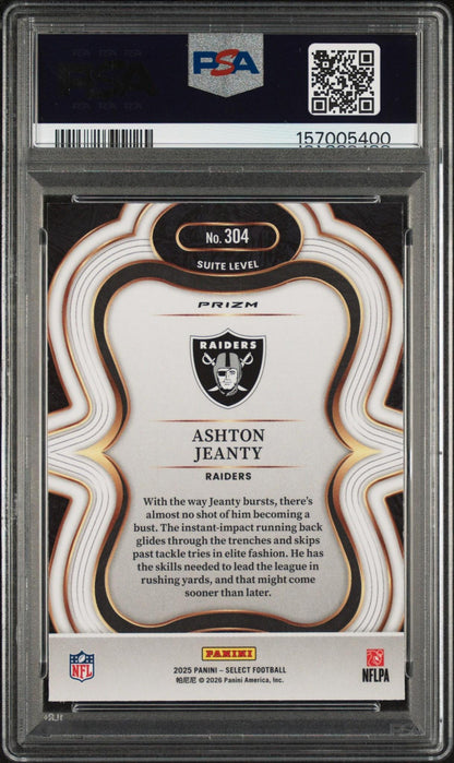 2025 PANINI SELECT 304 ASHTON JEANTY SILVER PRIZM