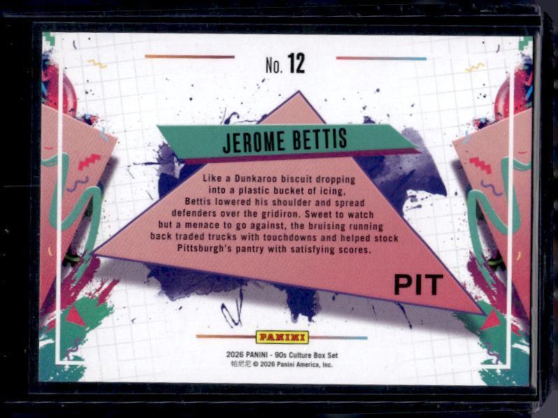 2026 Panini Decades 90s Pop Culture #12 Jerome Bettis 90s Color Blast