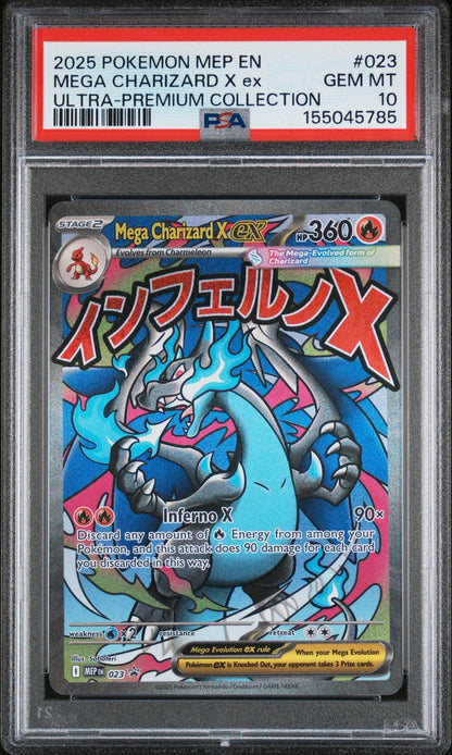 2025 Pokemon MEP Mega Charizard X EX PSA 10