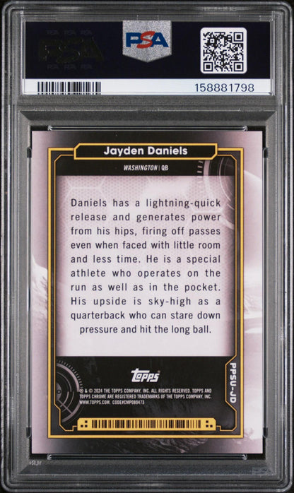 2024 TOPPS COSMIC CHROME PLANETARY PURSUIT JD JAYDEN DANIELS SUN PSA 10