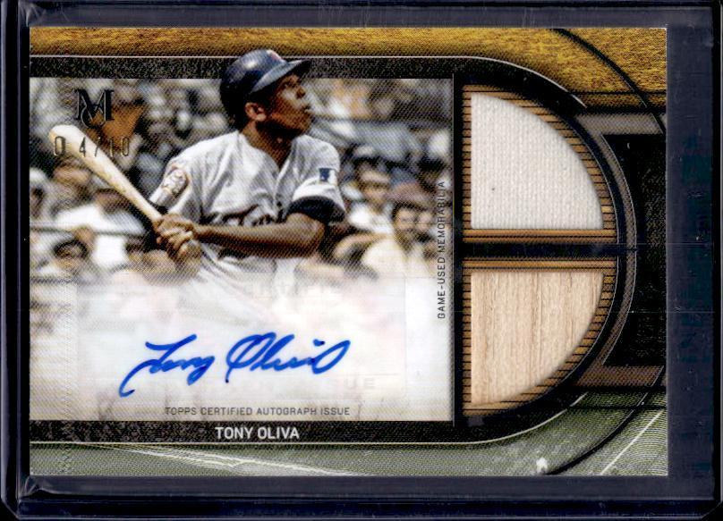 2025 Topps Museum Collection #SPDRA-TO Tony Oliva Dual Relic Autographs