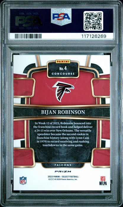 2023 PANINI SELECT 4 BIJAN ROBINSON COSMIC PSA 10