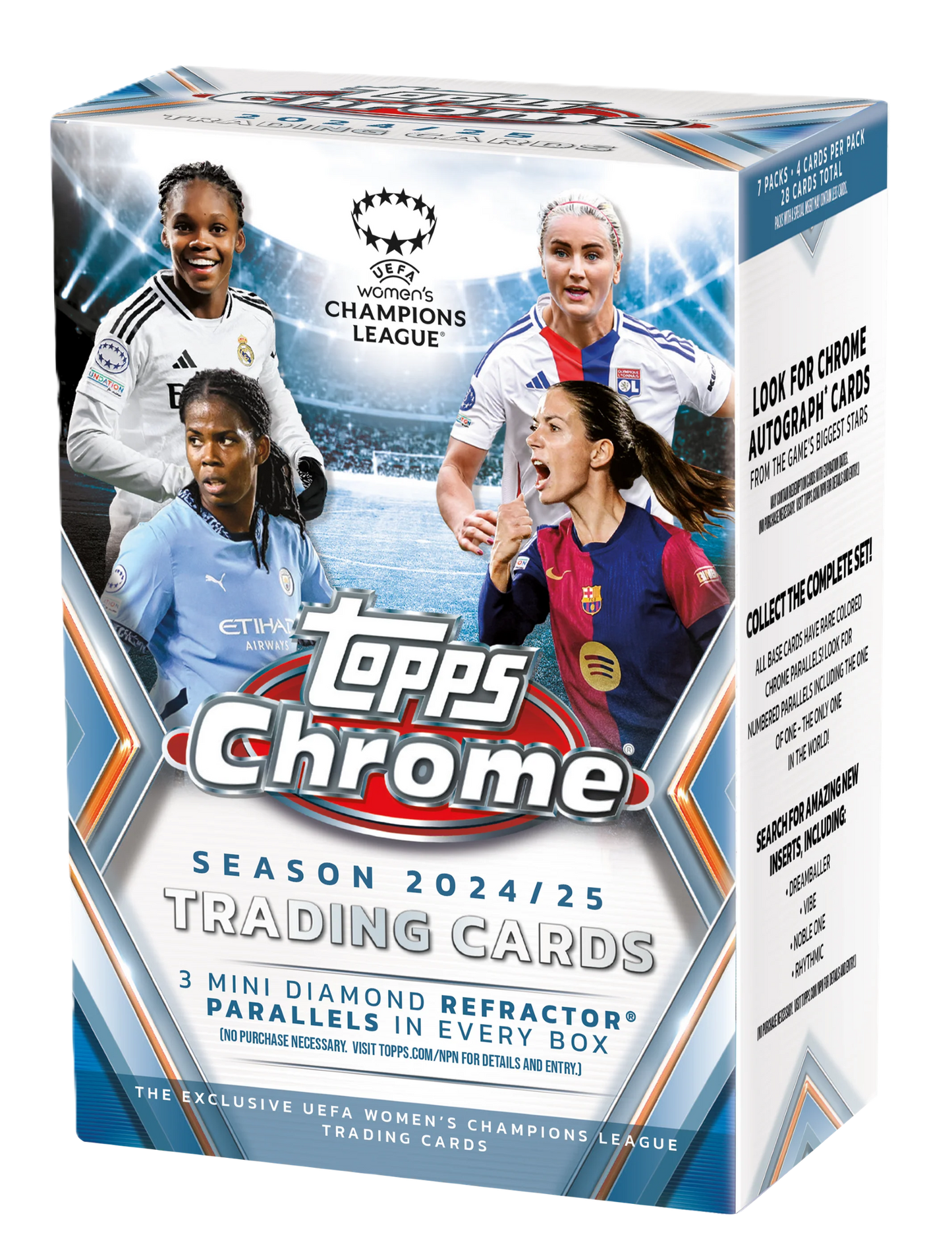 2024/25 Topps UEFA Women's Champions League Chrome Soccer Blaster Box