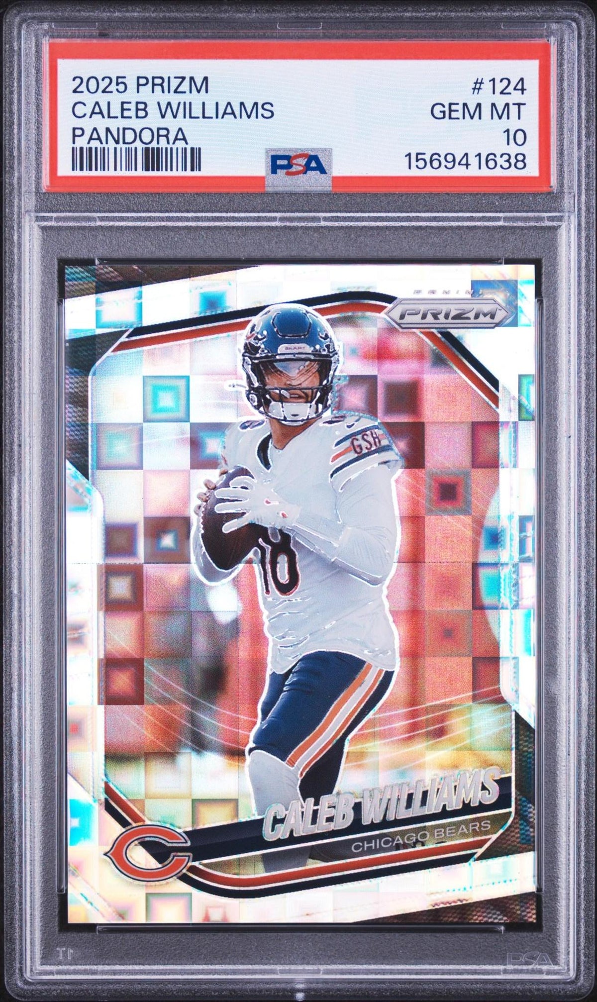 2025 PANINI PRIZM 124 CALEB WILLIAMS PANDORA PSA 10