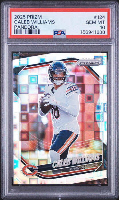 2025 PANINI PRIZM 124 CALEB WILLIAMS PANDORA PSA 10
