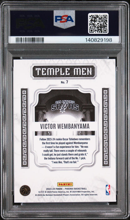 2023 Phoenix Victor Wembanyama #7 Triple Men Blue Ice PSA 10